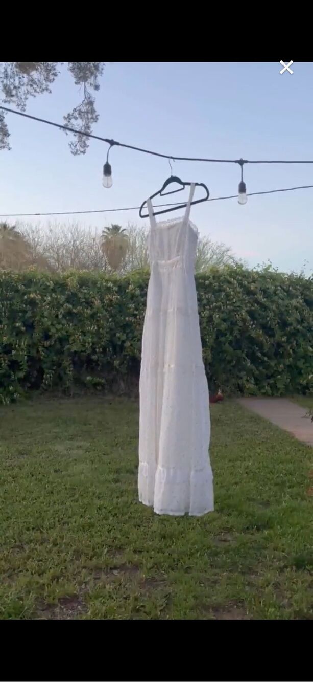 79s Vintage Candi Jones Floral Prairie Midi Dress Gunne Sax Boho Style Small Whi